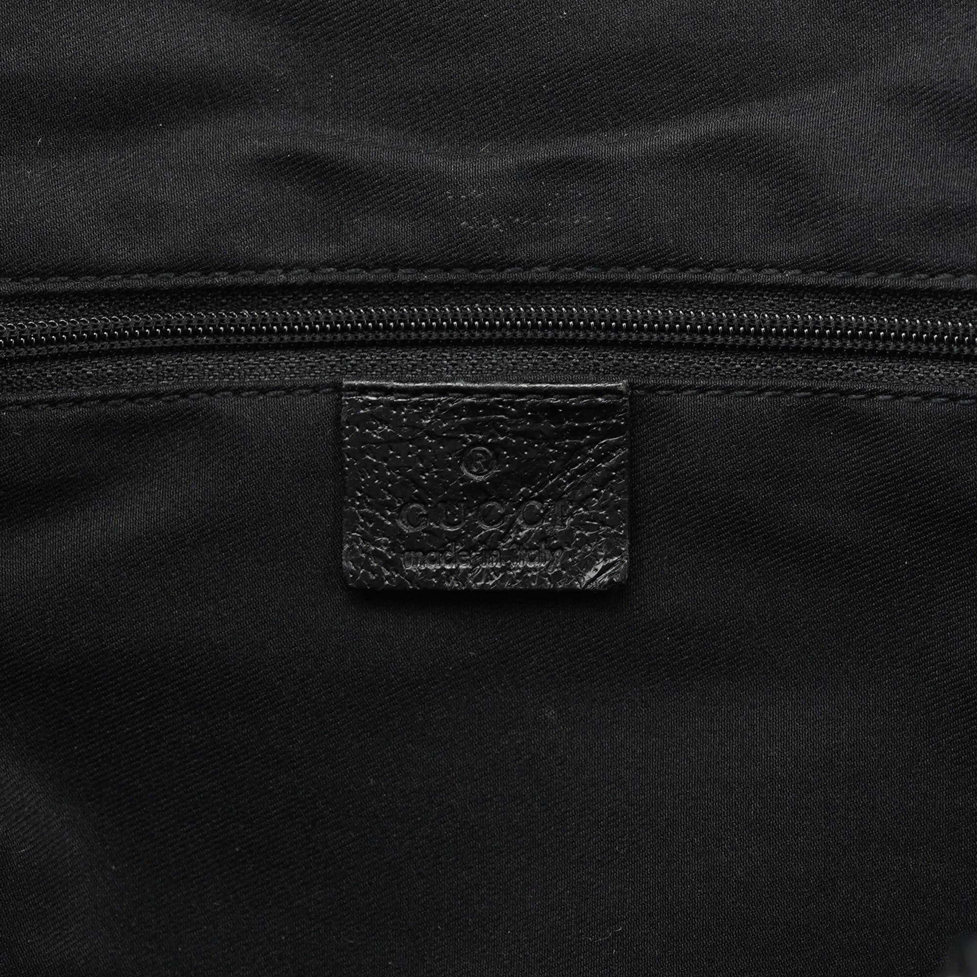 Black GG Leather Tote Bag