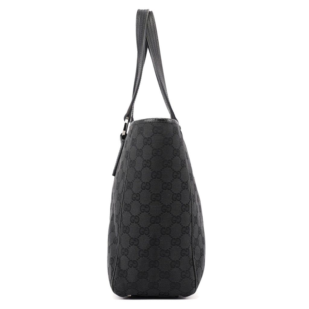 Black GG Leather Tote Bag