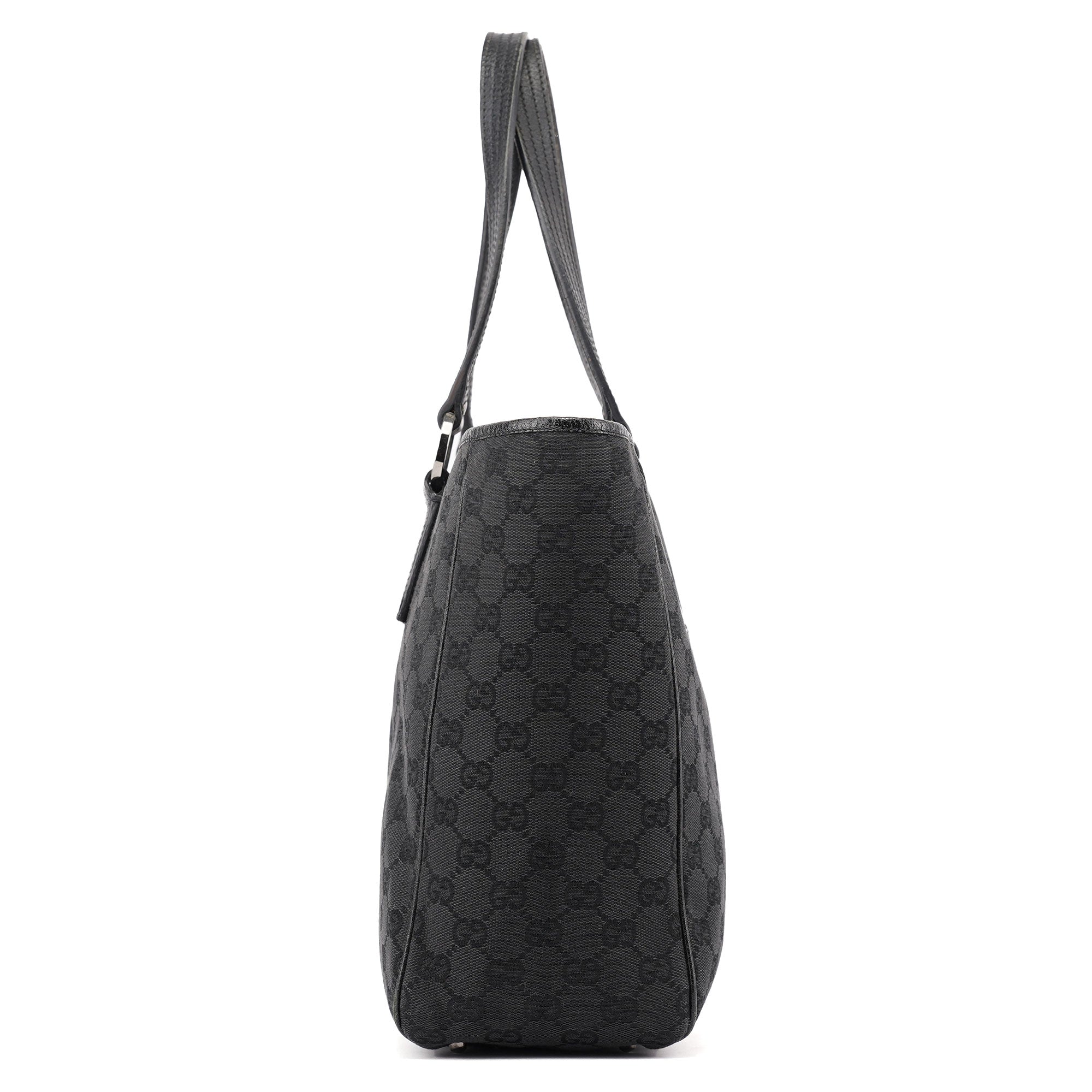 Black GG Leather Tote Bag