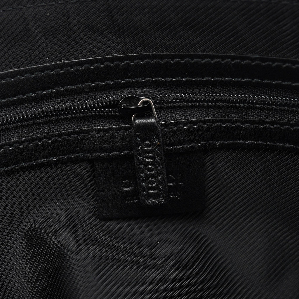 Black GG Leather Tote Bag