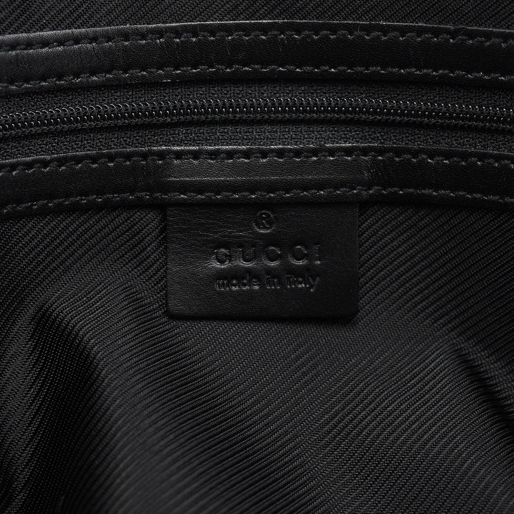 Black GG Leather Tote Bag