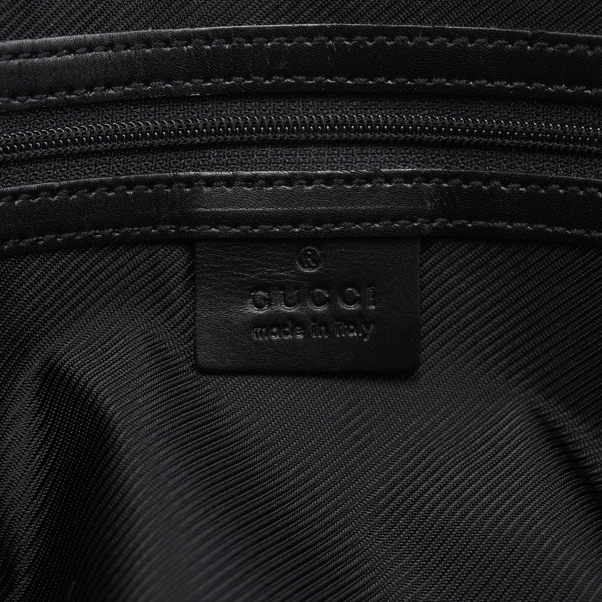 Black GG Leather Tote Bag