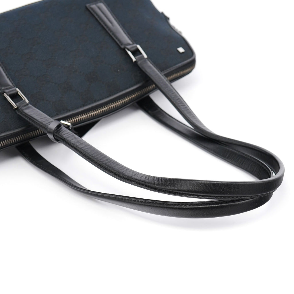 Black GG Leather Tote Bag
