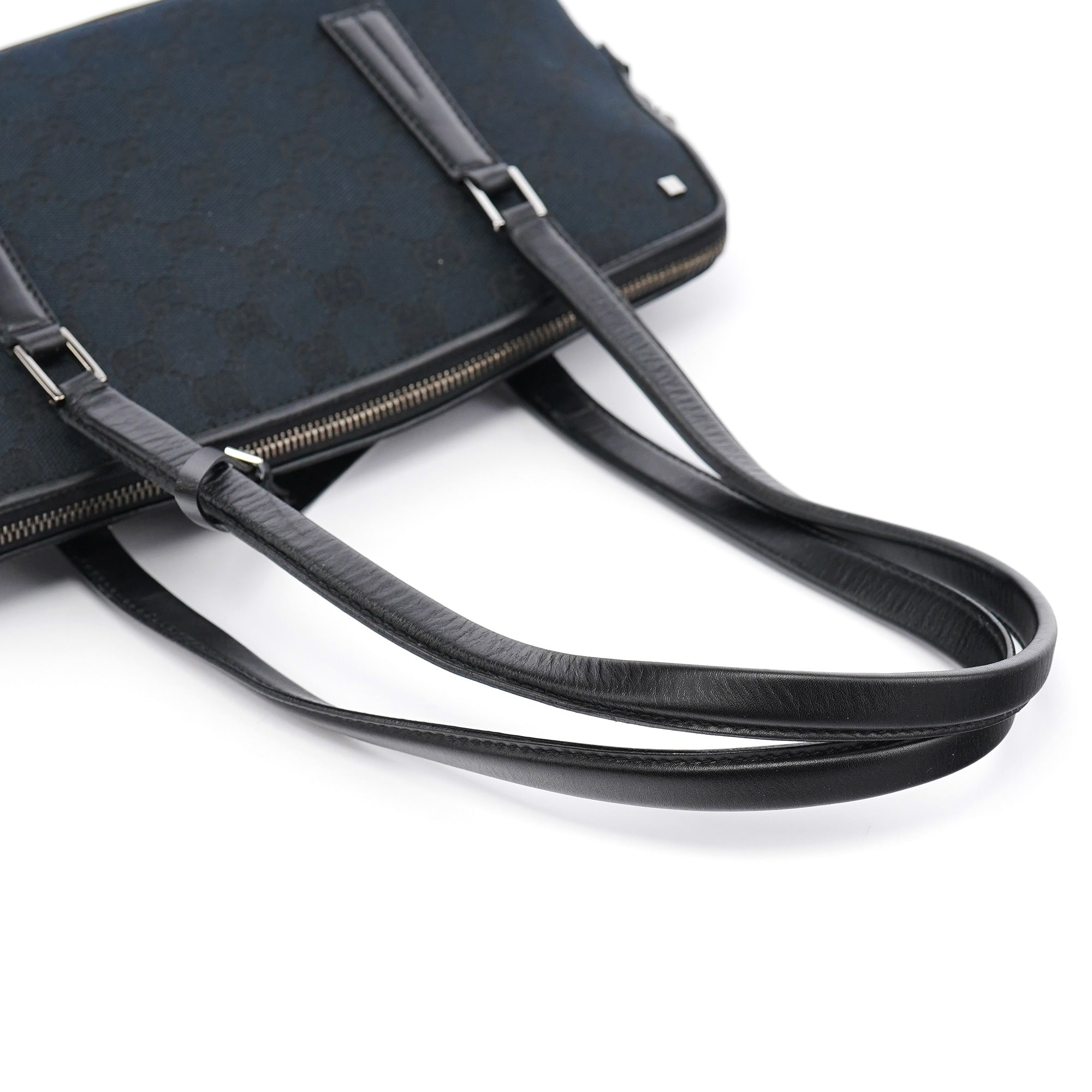 Black GG Leather Tote Bag