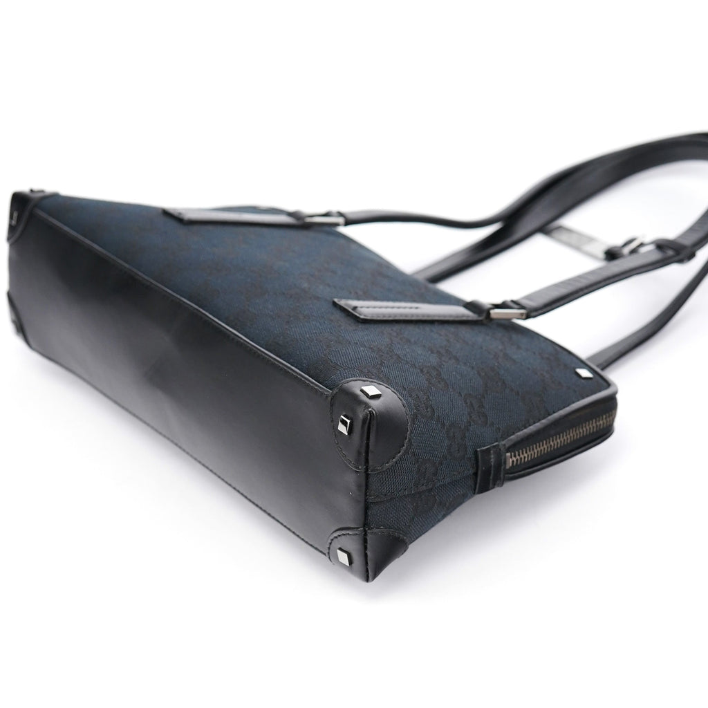 Black GG Leather Tote Bag