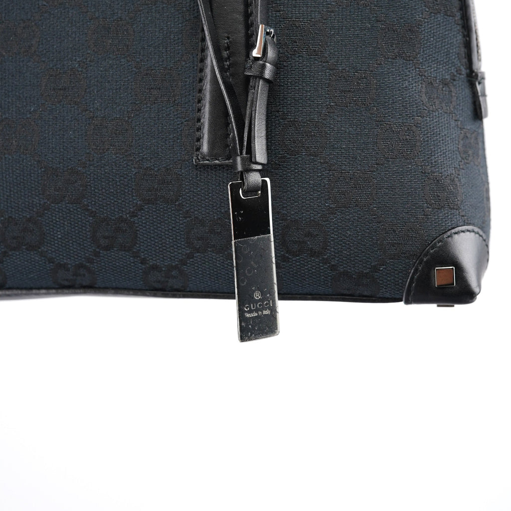 Black GG Leather Tote Bag