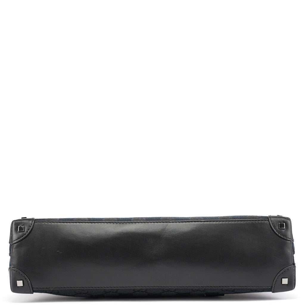 Black GG Leather Tote Bag