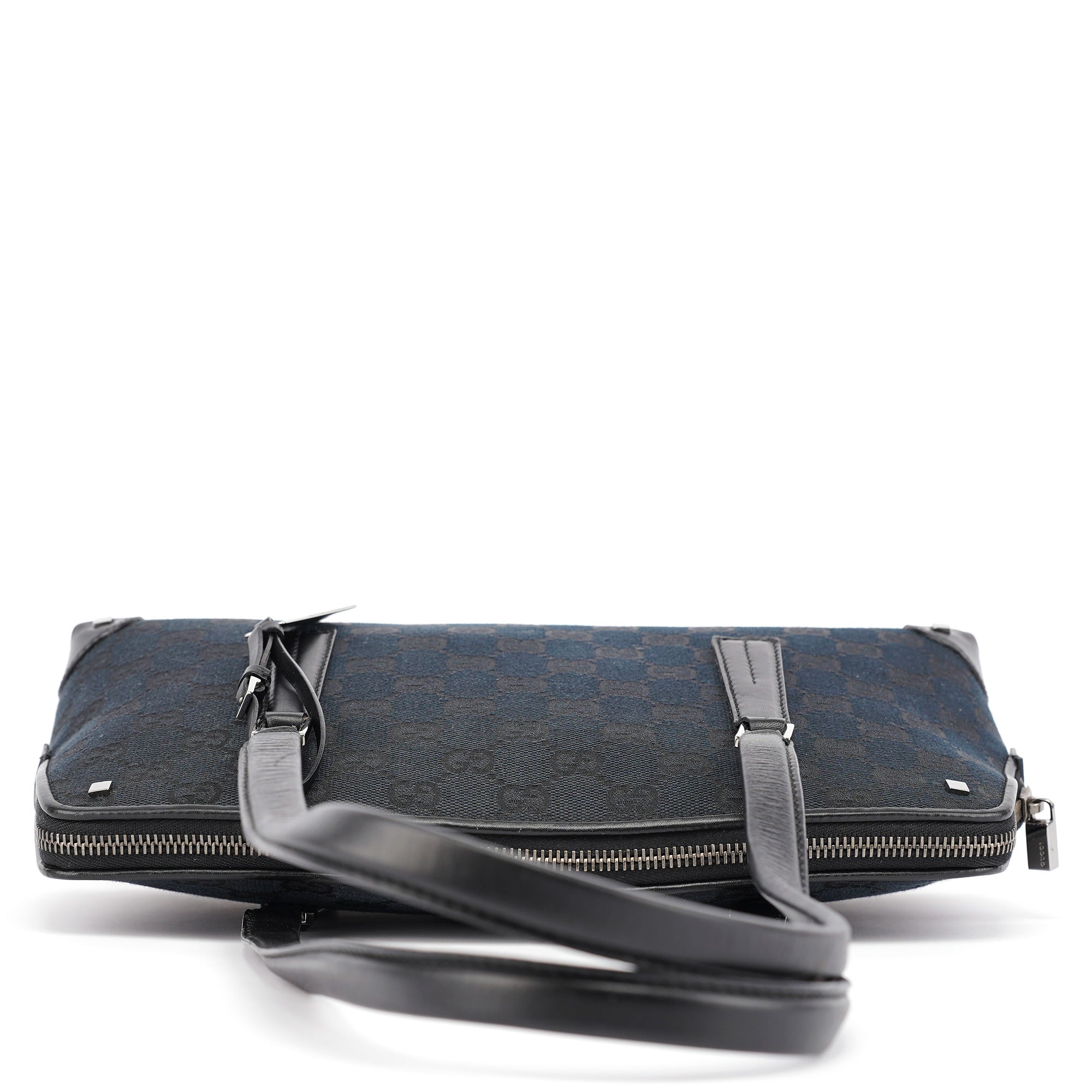 Black GG Leather Tote Bag