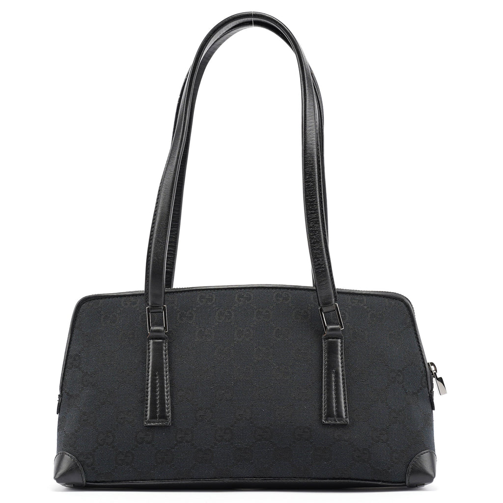 Black GG Leather Tote Bag