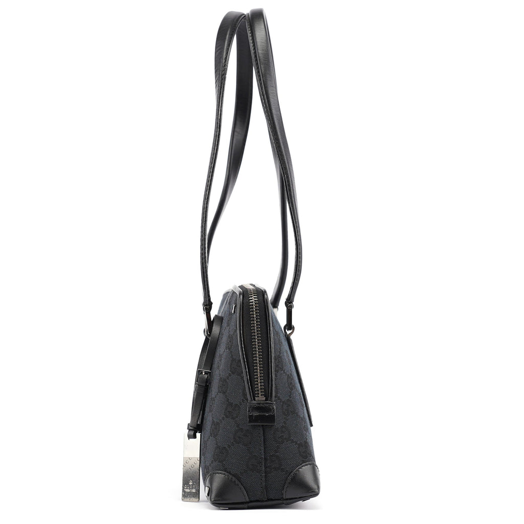 Black GG Leather Tote Bag
