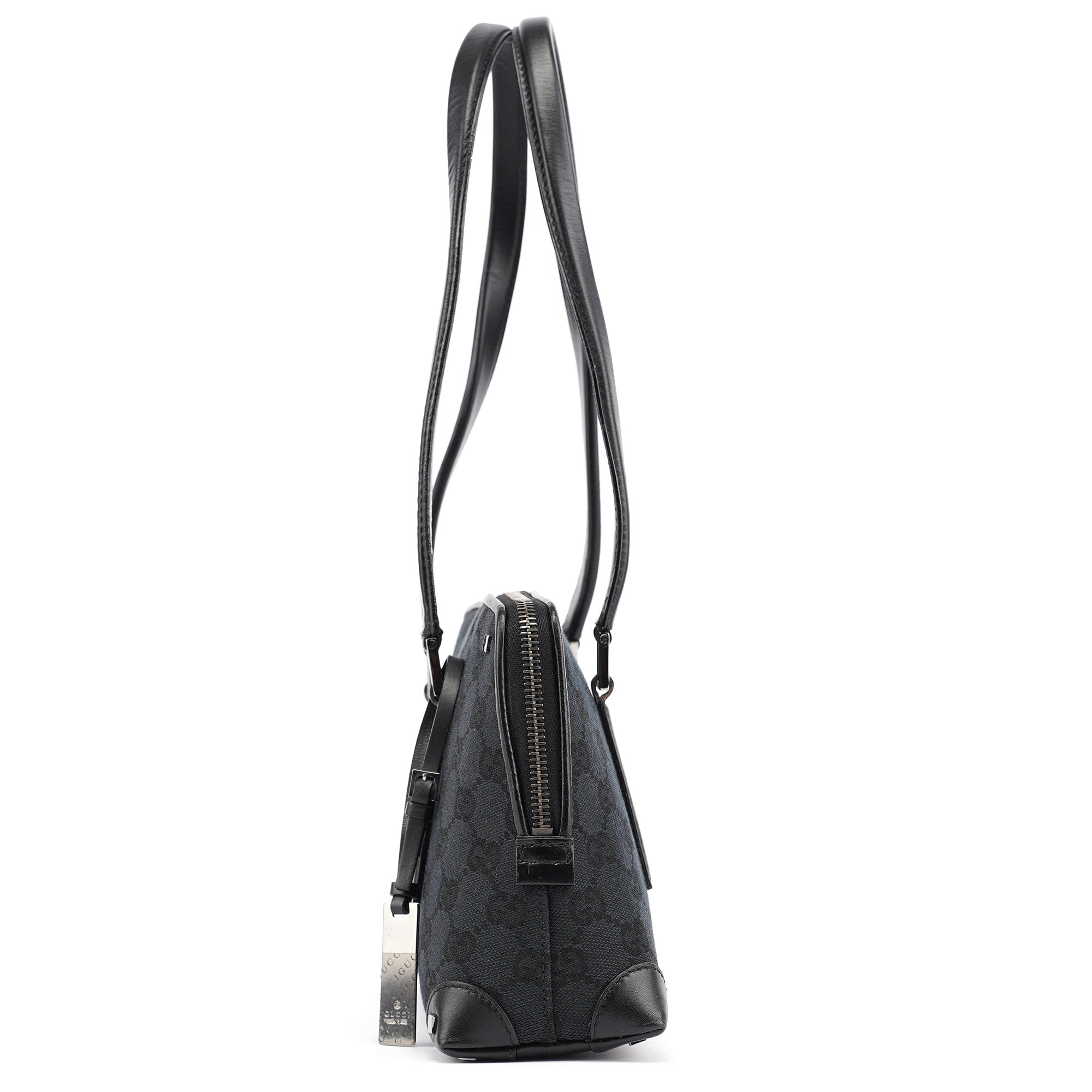 Black GG Leather Tote Bag