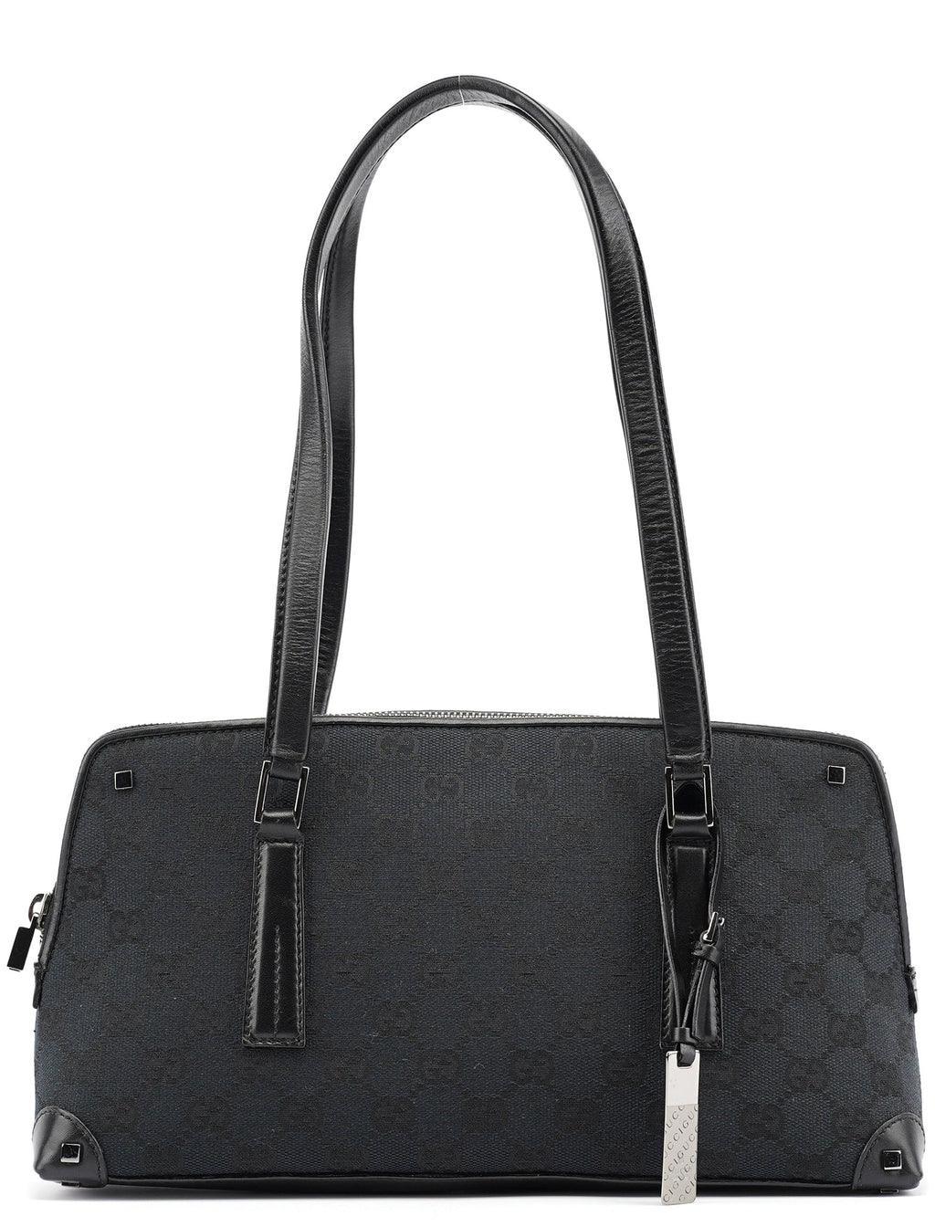 Black GG Leather Tote Bag