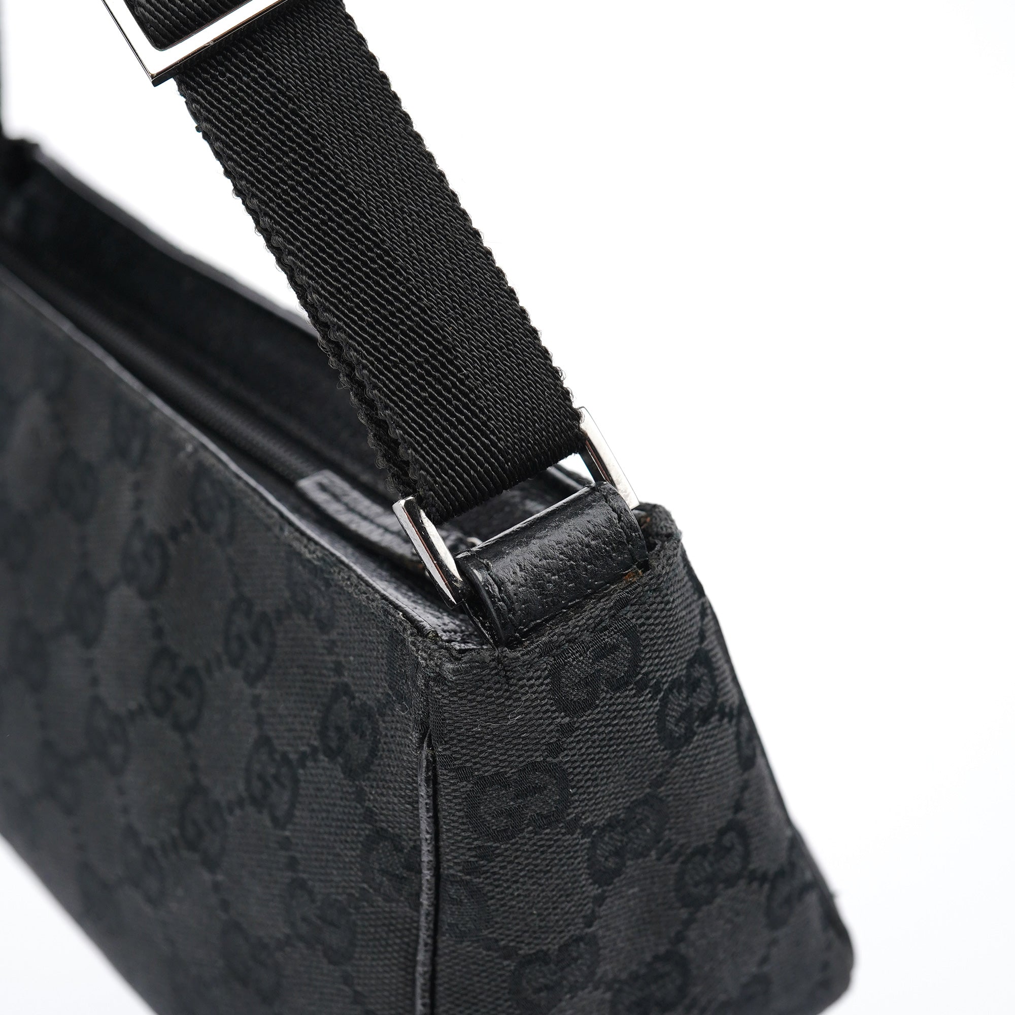 Black GG Mini Hobo Bag