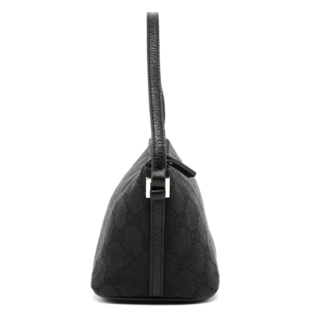 Black GG Monogram Canvas Boat Pochette