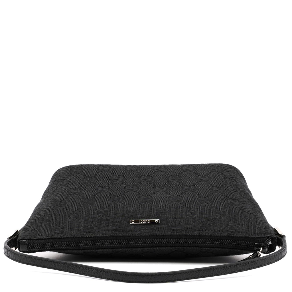 Black GG Monogram Canvas Boat Pochette