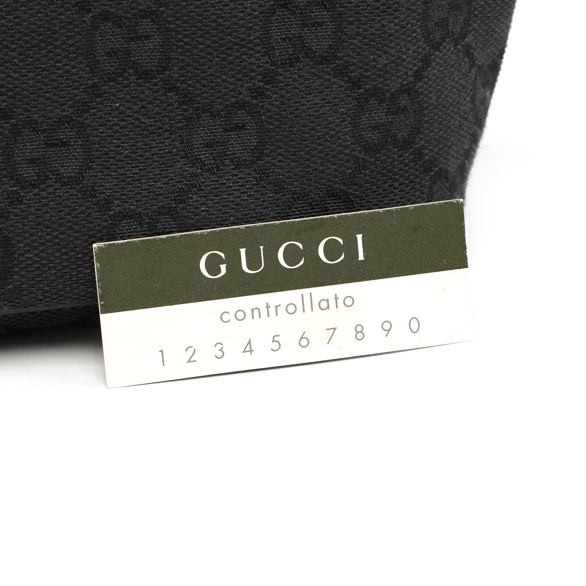 Black GG Monogram Canvas Boat Pochette