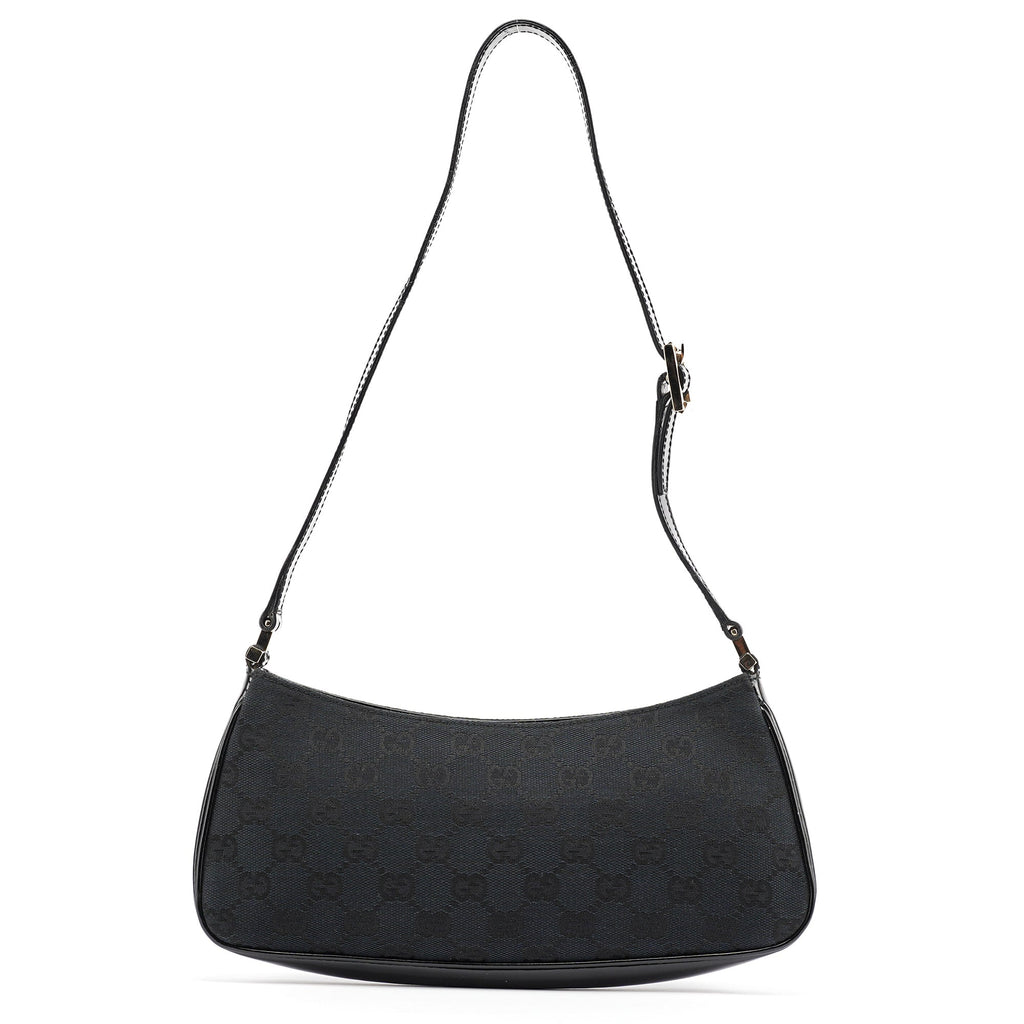 Black GG Patent Leather Shoulder Bag