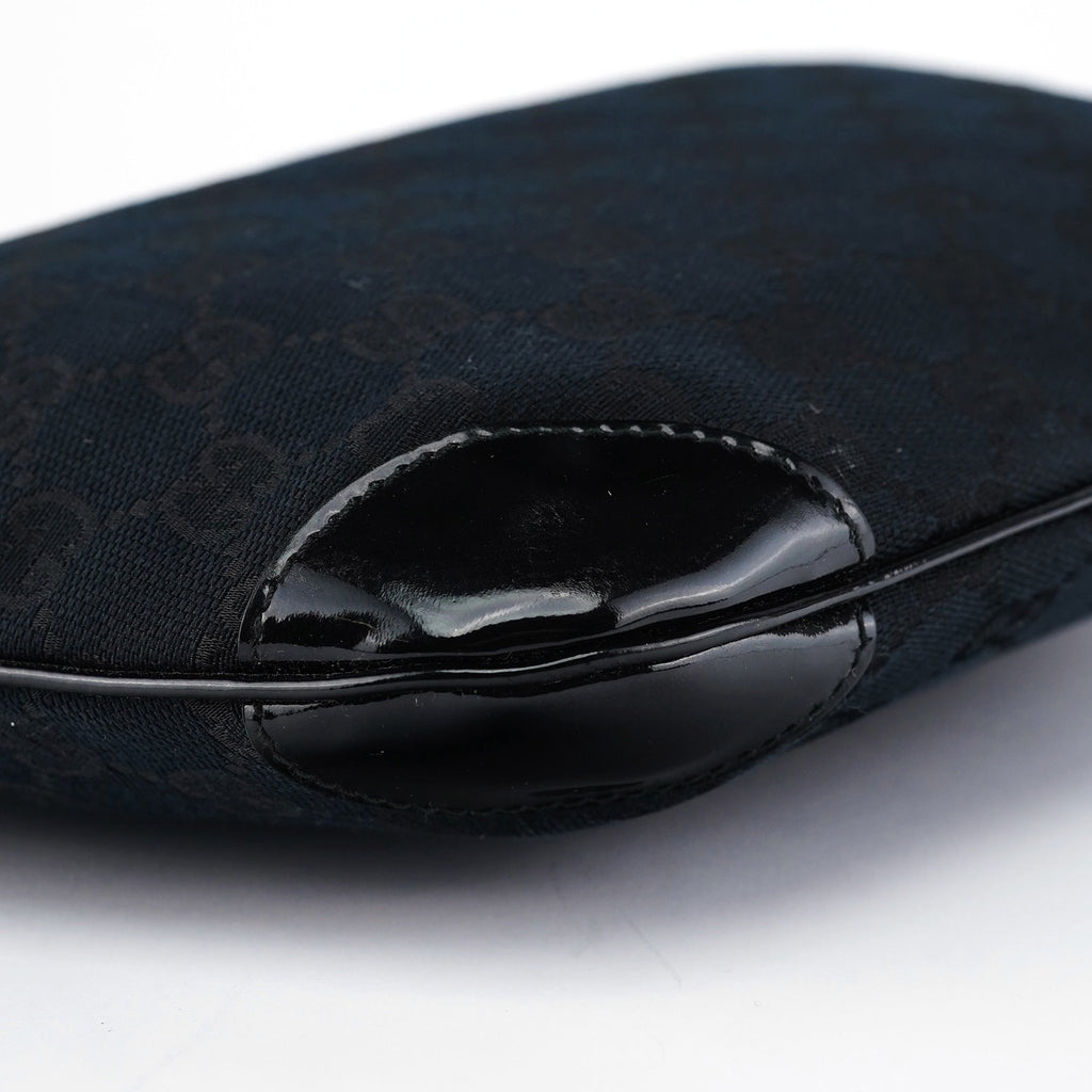 Black GG Patent Leather Shoulder Bag