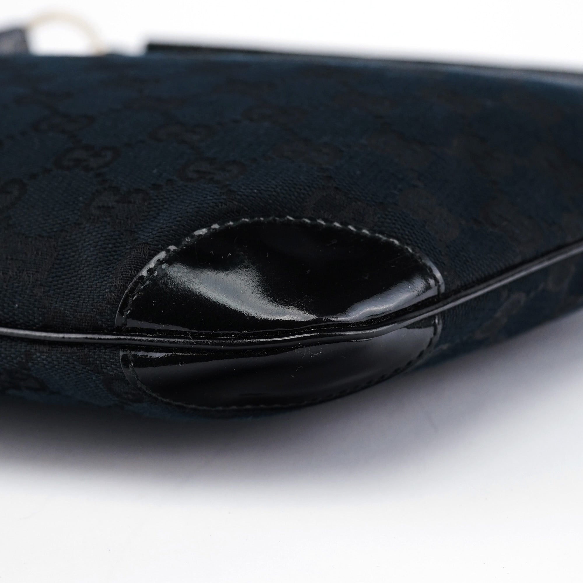 Black GG Patent Leather Shoulder Bag