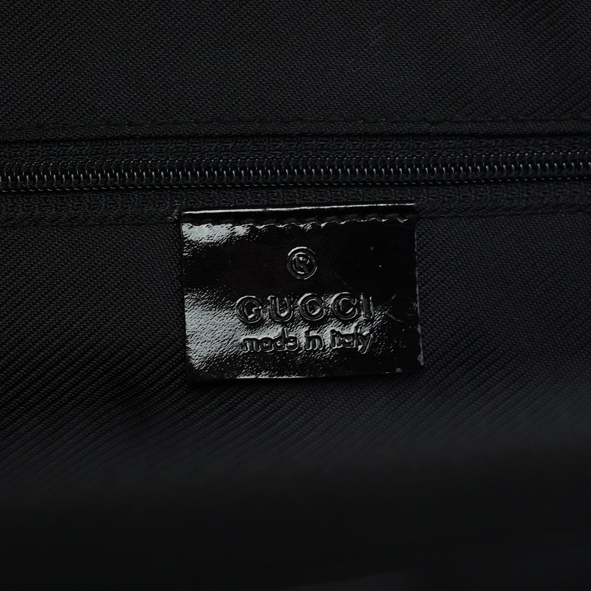 Black GG Patent Leather Tote Bag