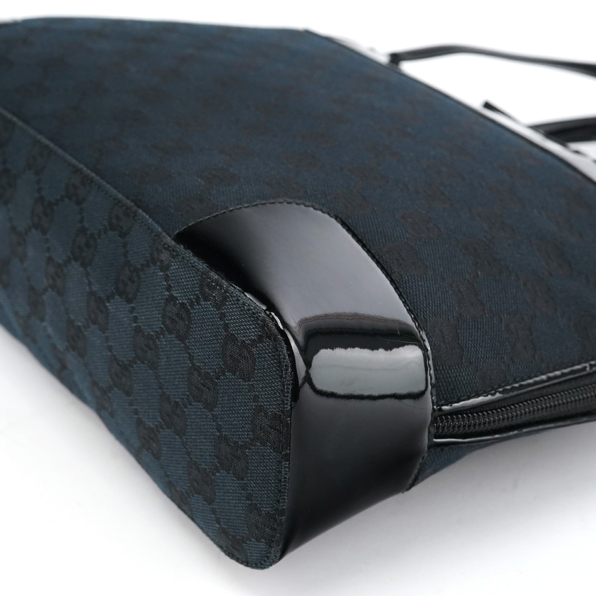 Black GG Patent Leather Tote Bag