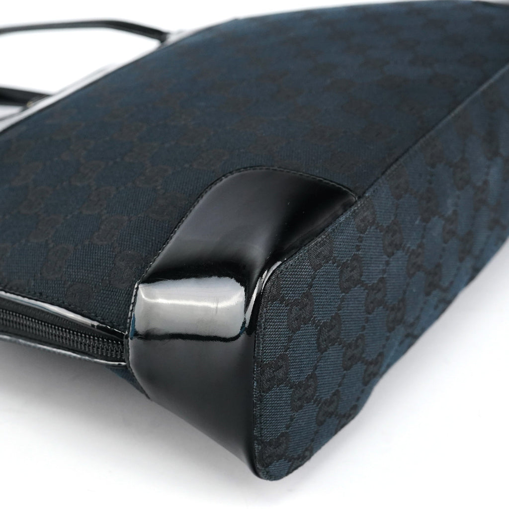 Black GG Patent Leather Tote Bag