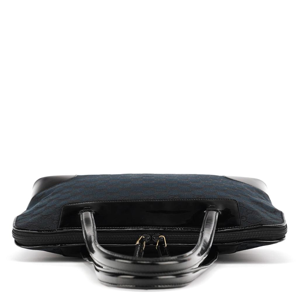 Black GG Patent Leather Tote Bag