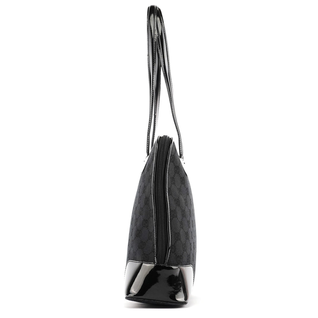 Black GG Patent Leather Tote Bag