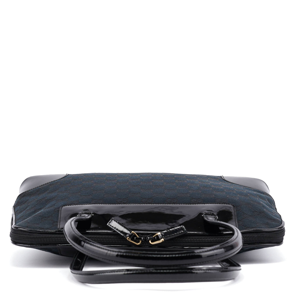 Black GG Patent Leather Tote Bag