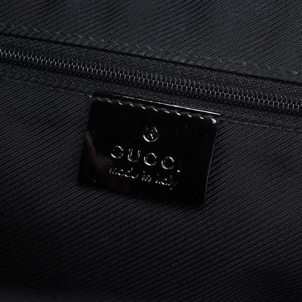 Black GG Patent Leather Tote Bag