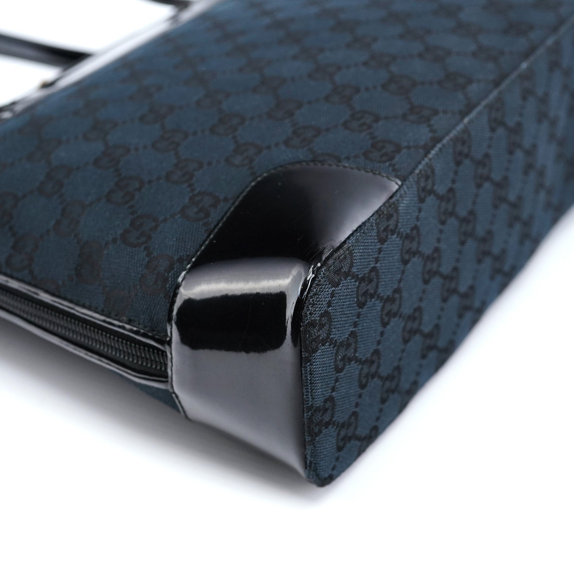 Black GG Patent Leather Tote Bag