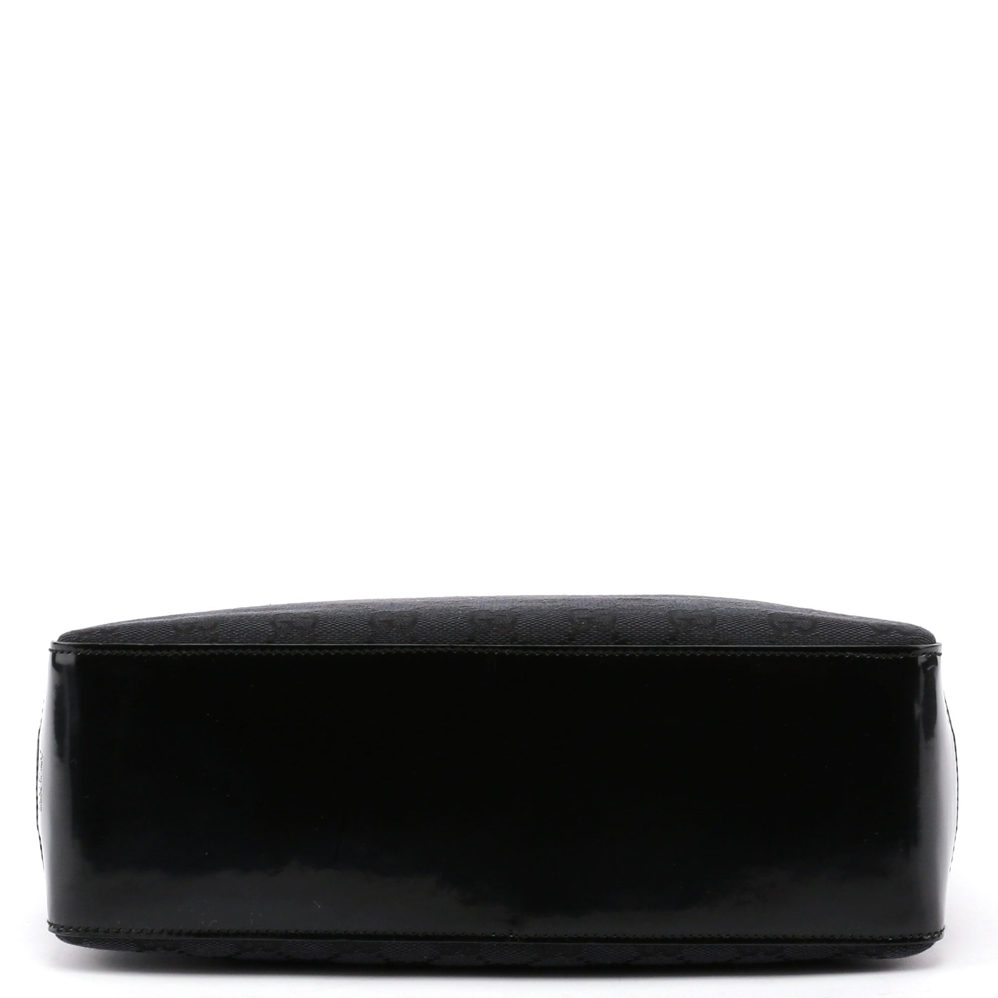 Black GG Plastic Top Handle Bag
