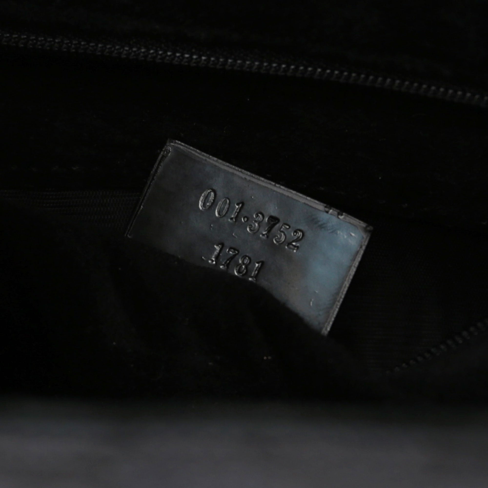 Black GG Plastic Top Handle Bag