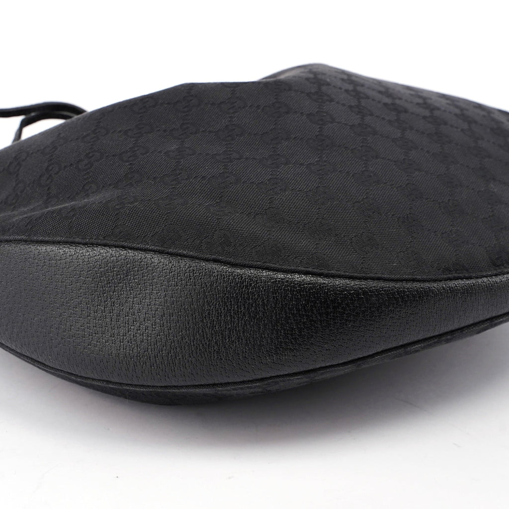 Black GG Round Hobo Shoulder Bag