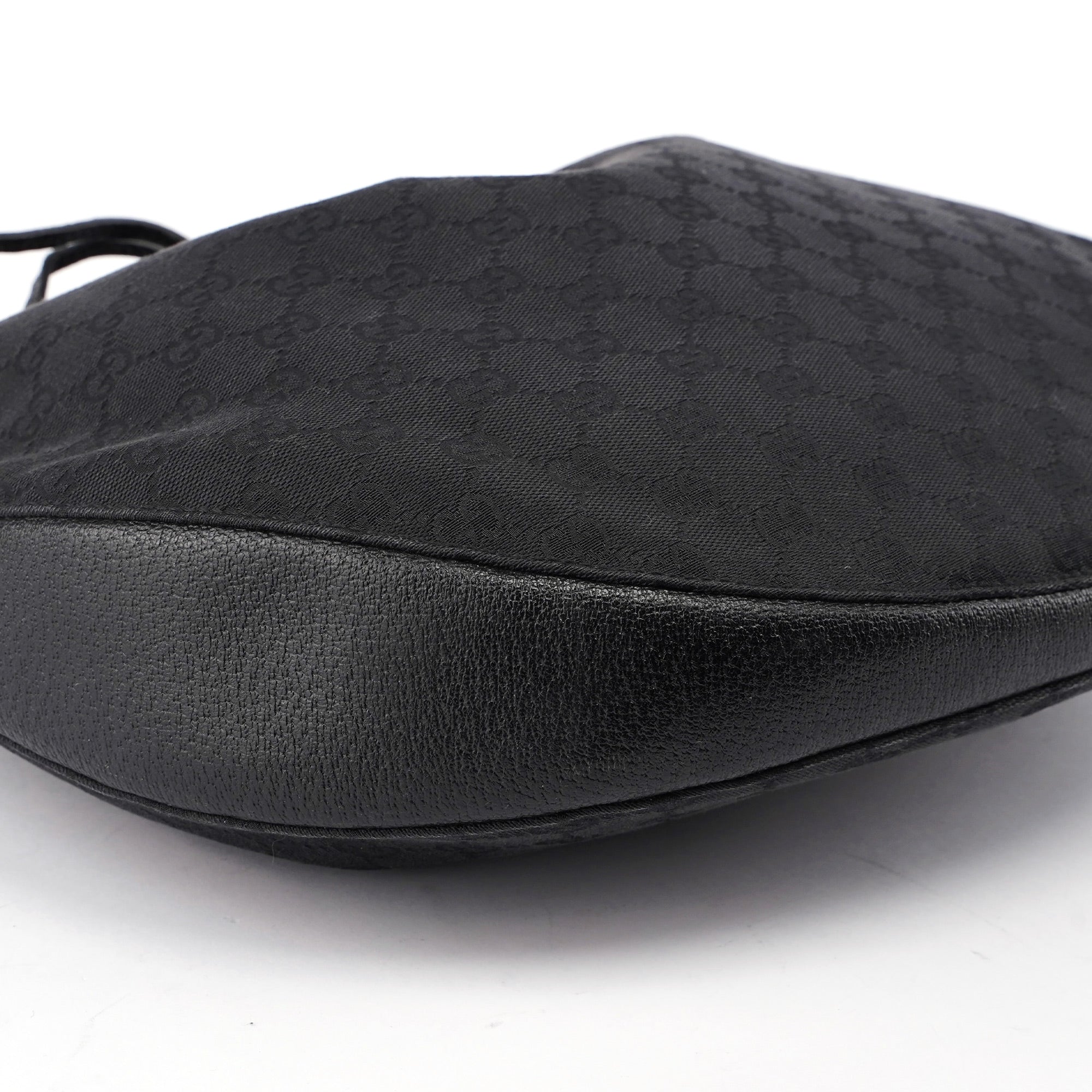 Black GG Round Hobo Shoulder Bag
