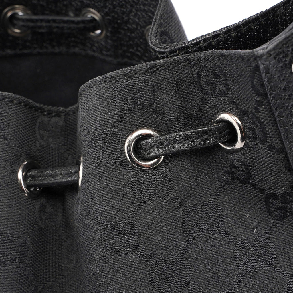 Black GG Round Hobo Shoulder Bag