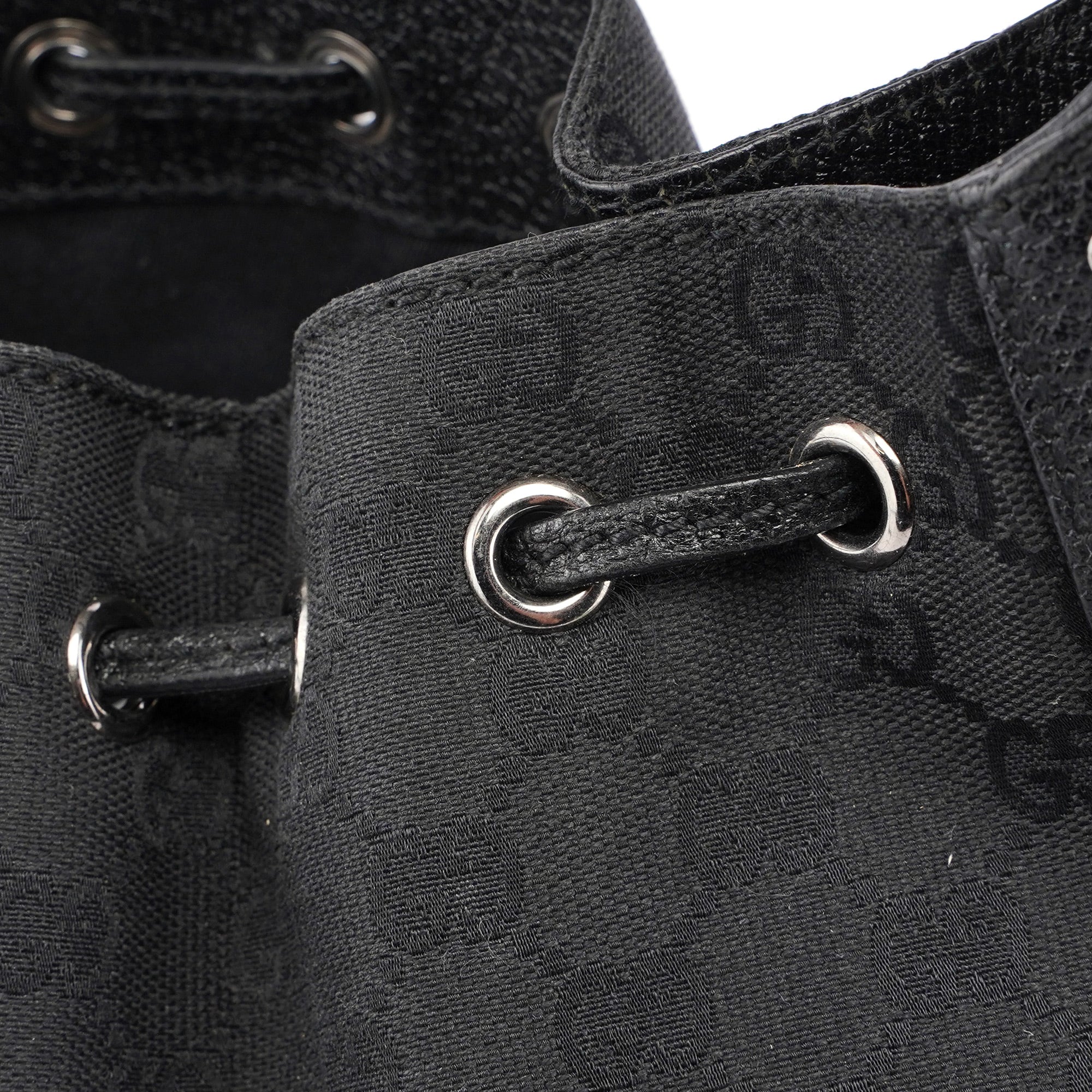 Black GG Round Hobo Shoulder Bag