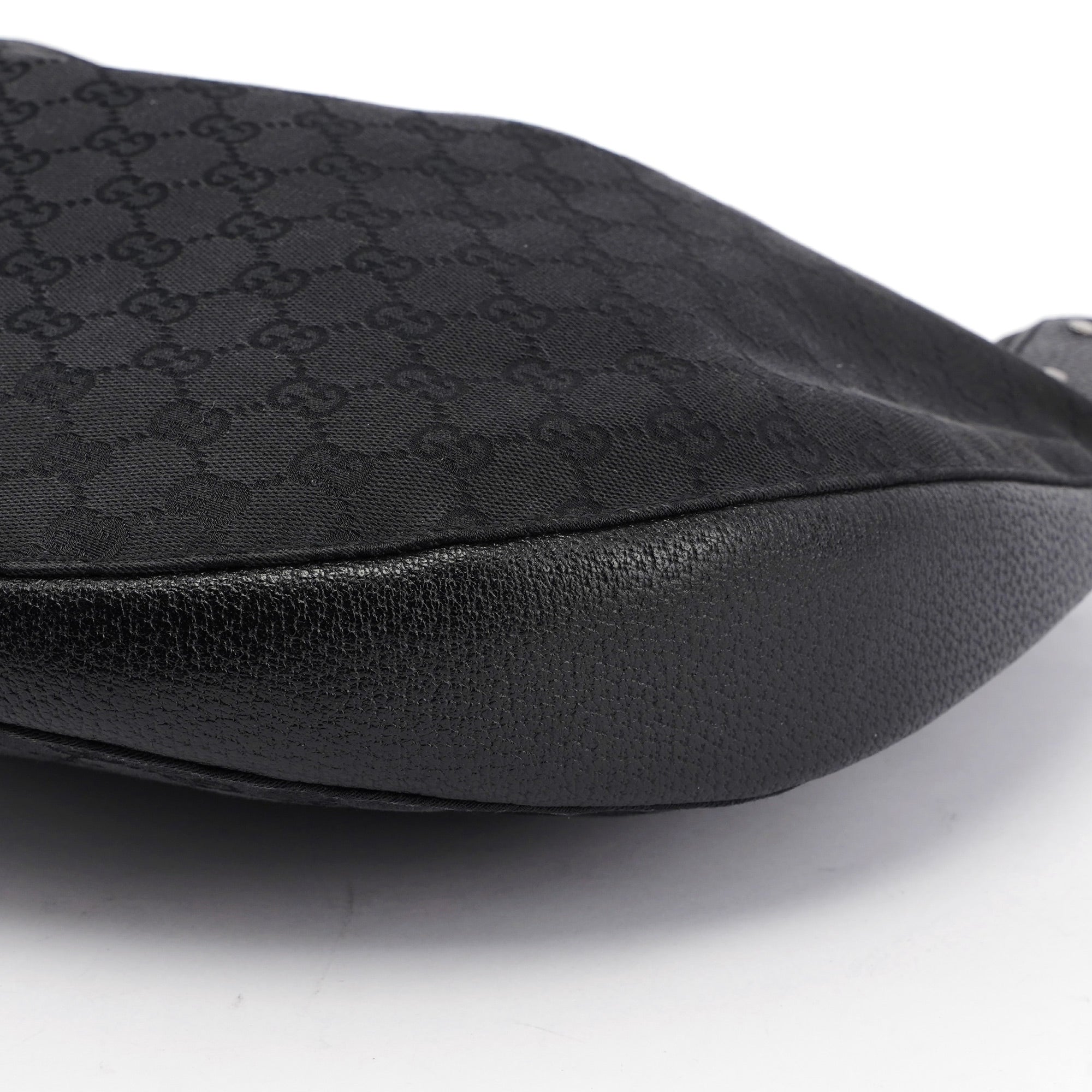 Black GG Round Hobo Shoulder Bag