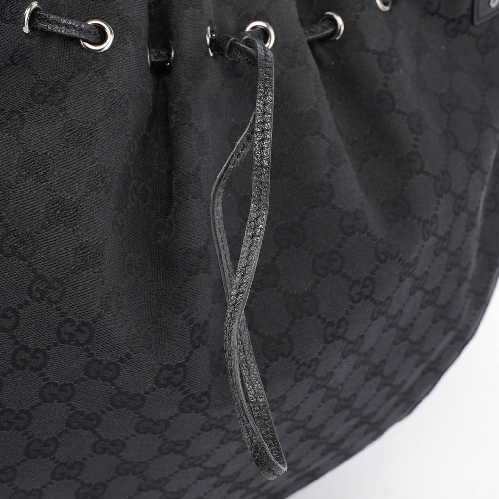 Black GG Round Hobo Shoulder Bag