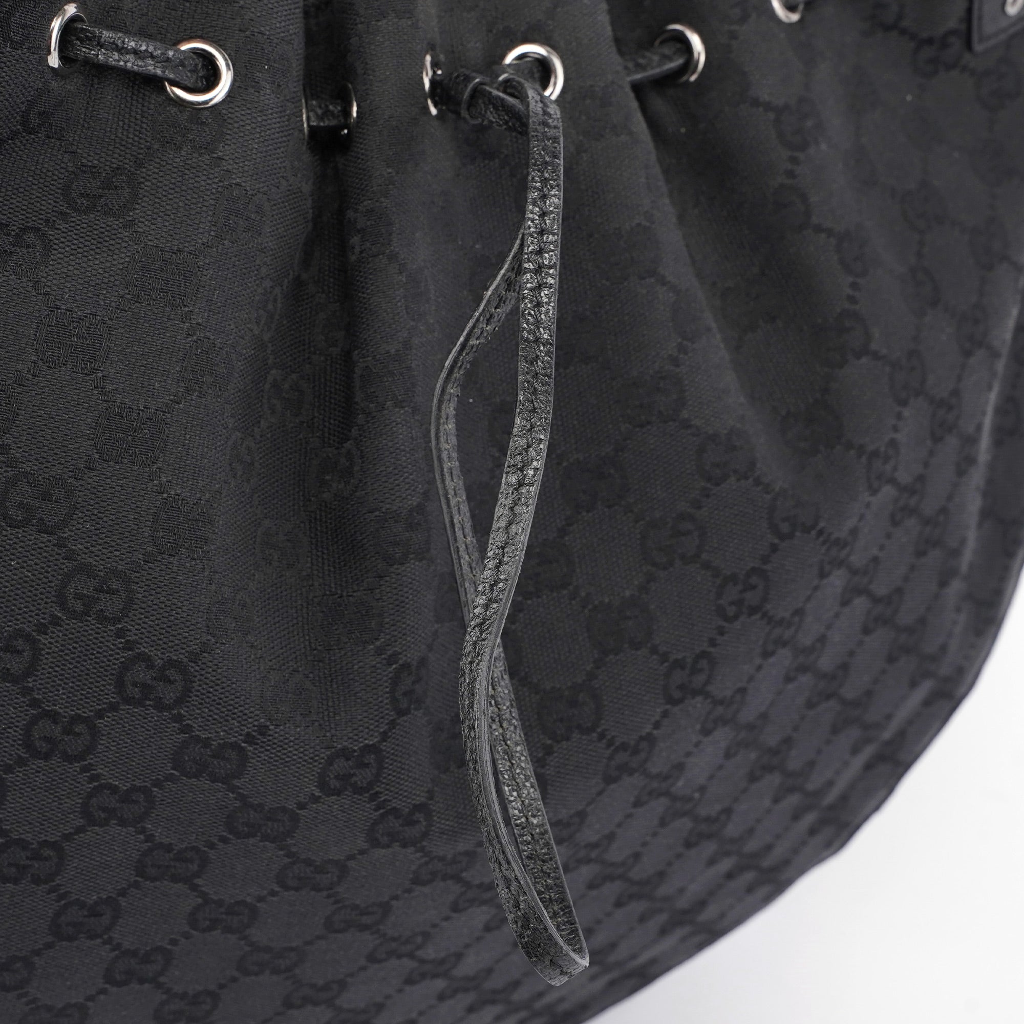 Black GG Round Hobo Shoulder Bag