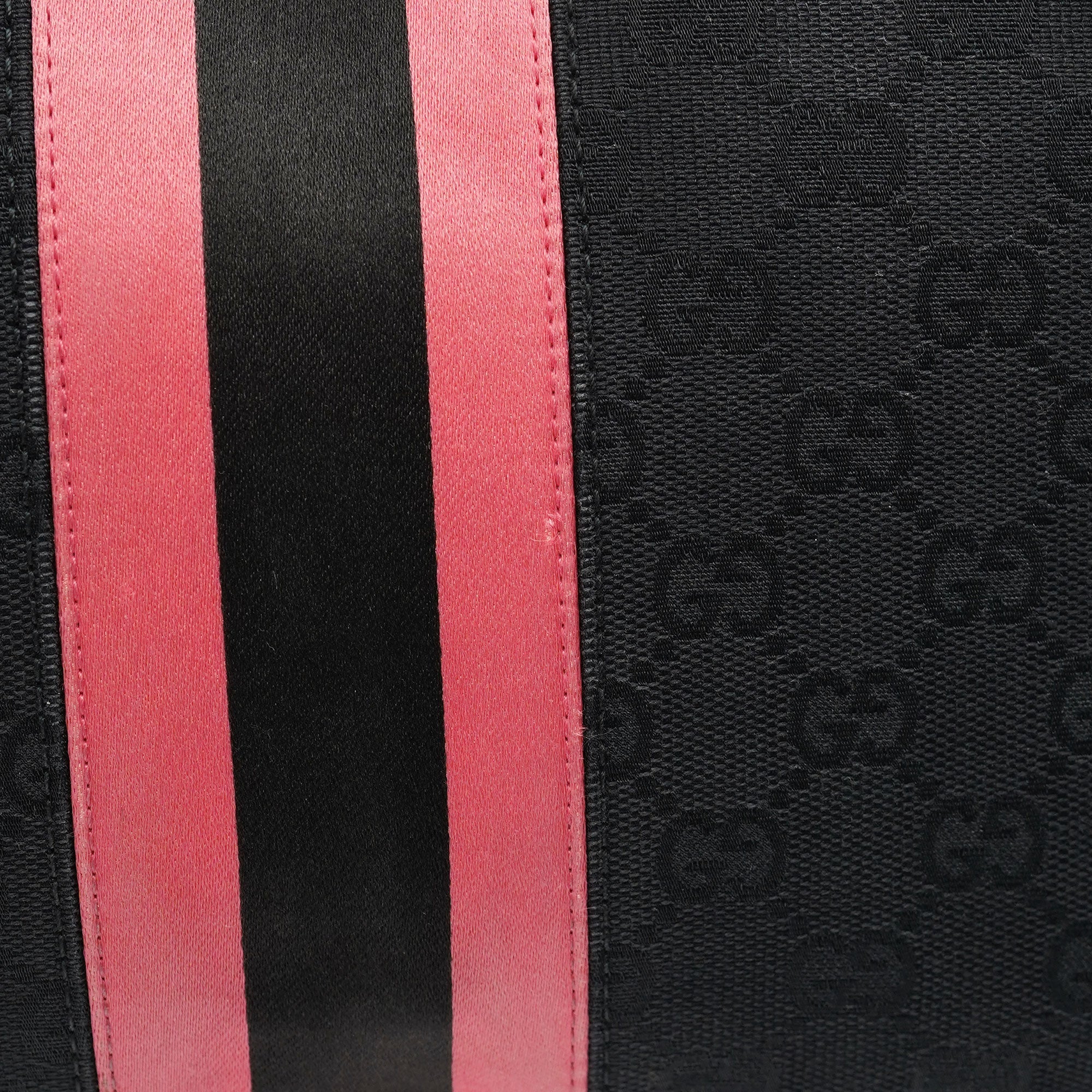 Black GG Satin Horsebit Shoulder Bag
