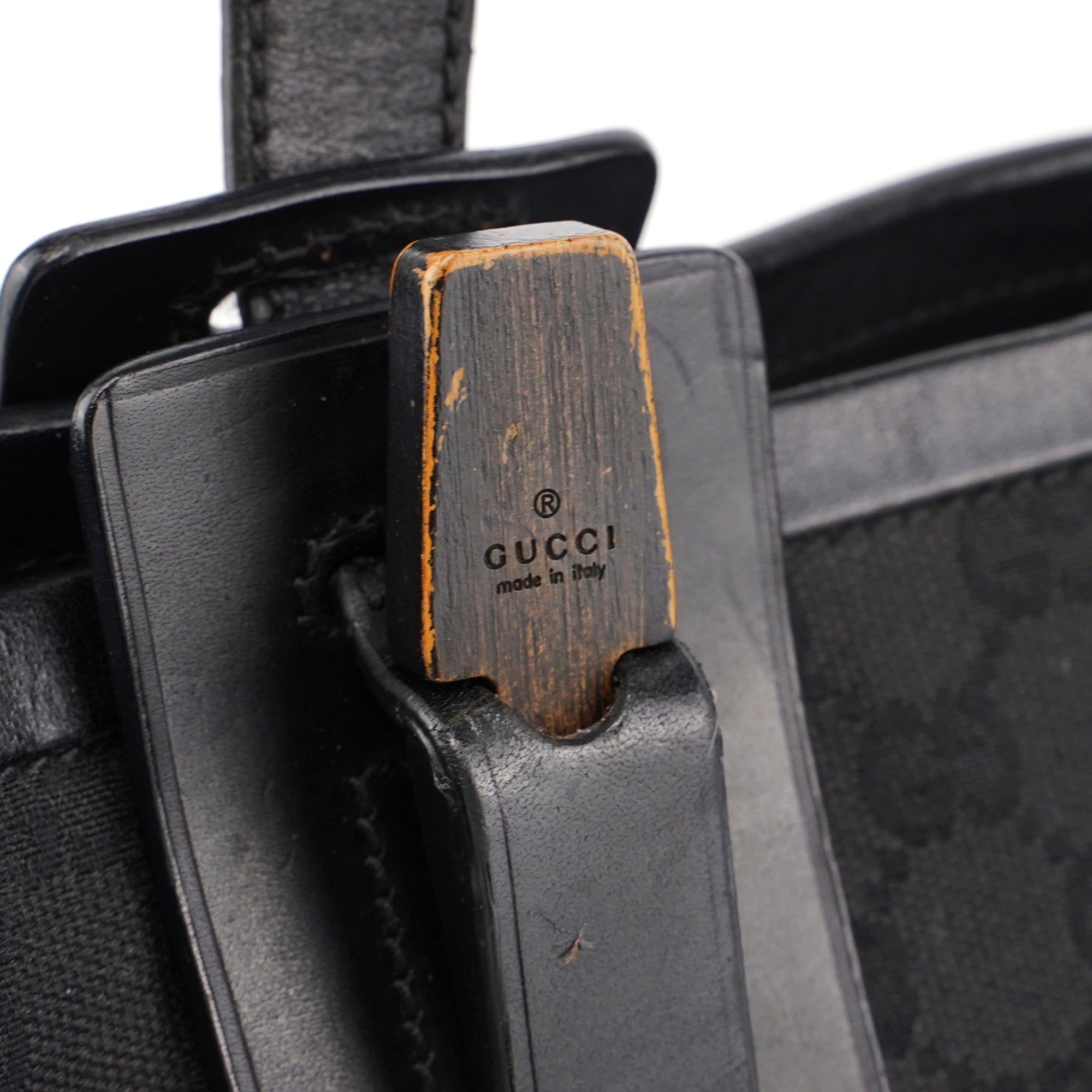 Black GG Shoulder Tote Bag