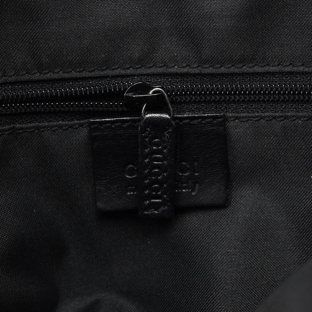 Black GG Suede Jackie Shoulder Bag
