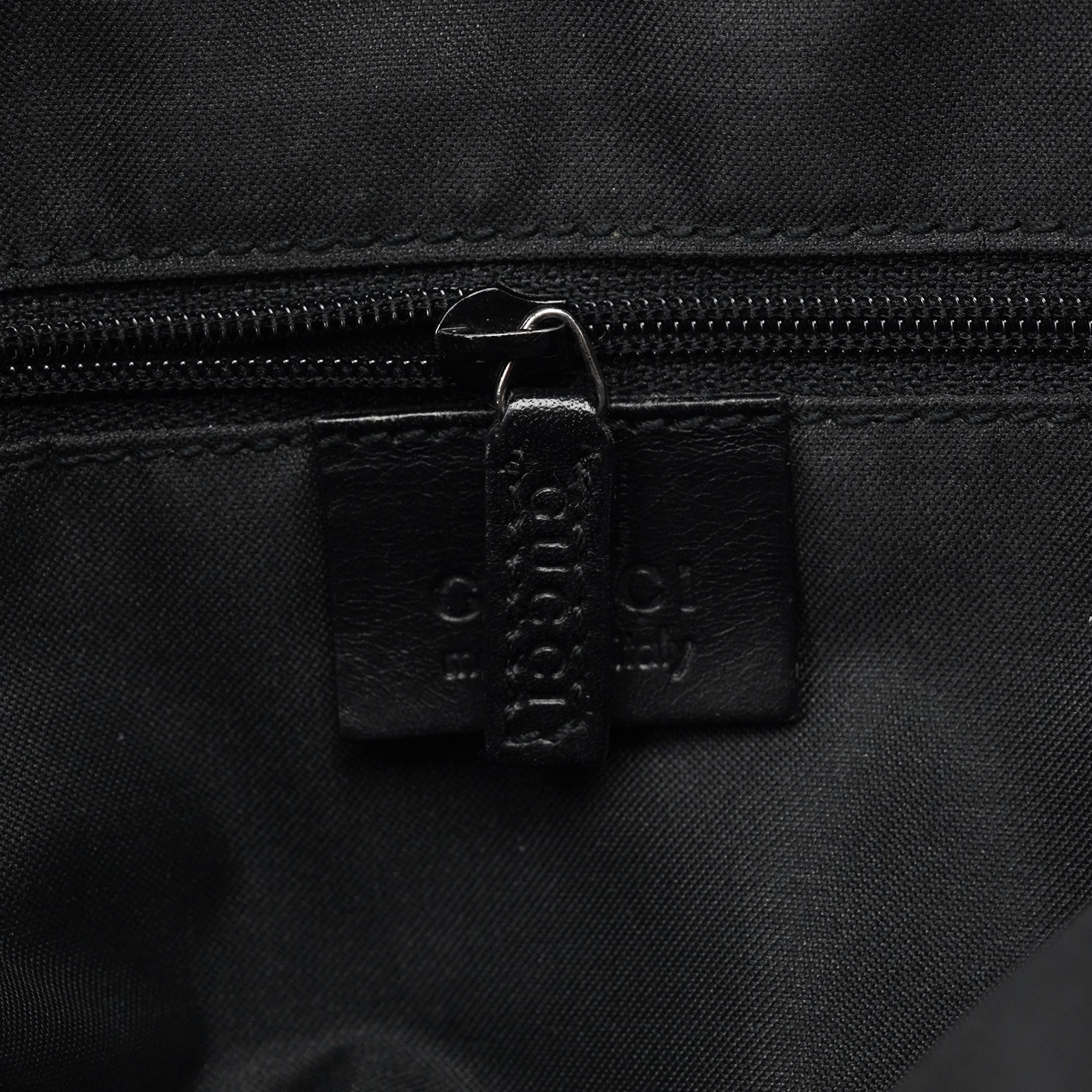 Black GG Suede Jackie Shoulder Bag