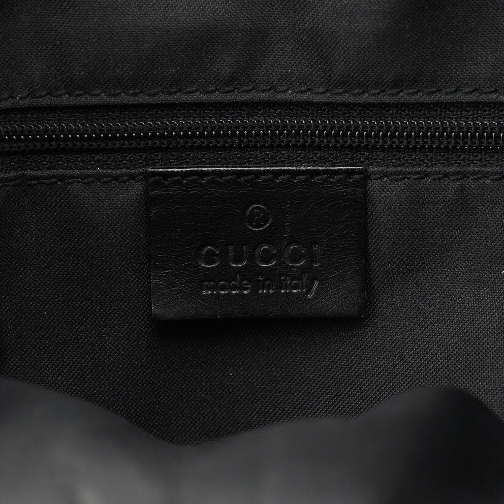 Black GG Suede Jackie Shoulder Bag