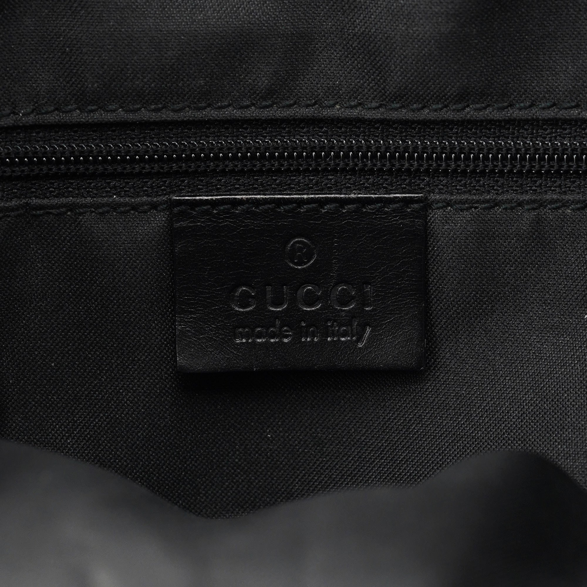 Black GG Suede Jackie Shoulder Bag