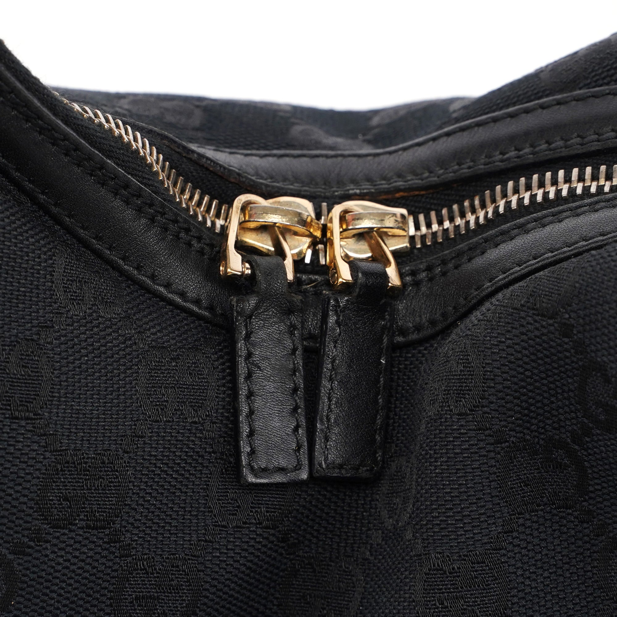 Black GG V Hobo Shoulder Bag