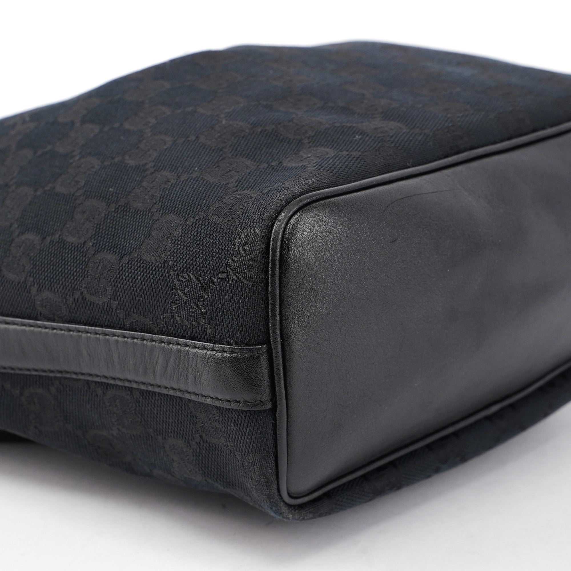 Black GG V Hobo Shoulder Bag