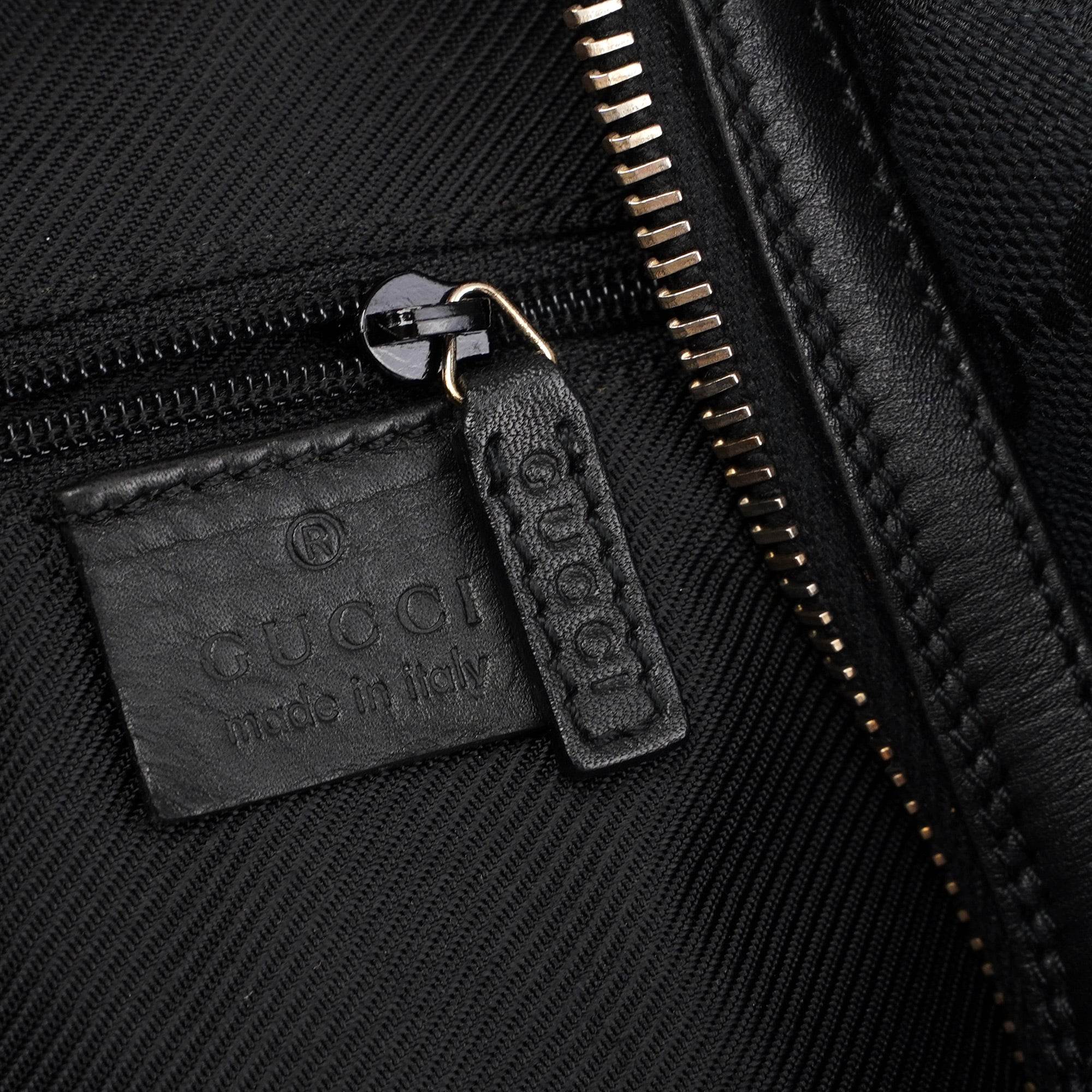 Black GG V Hobo Shoulder Bag