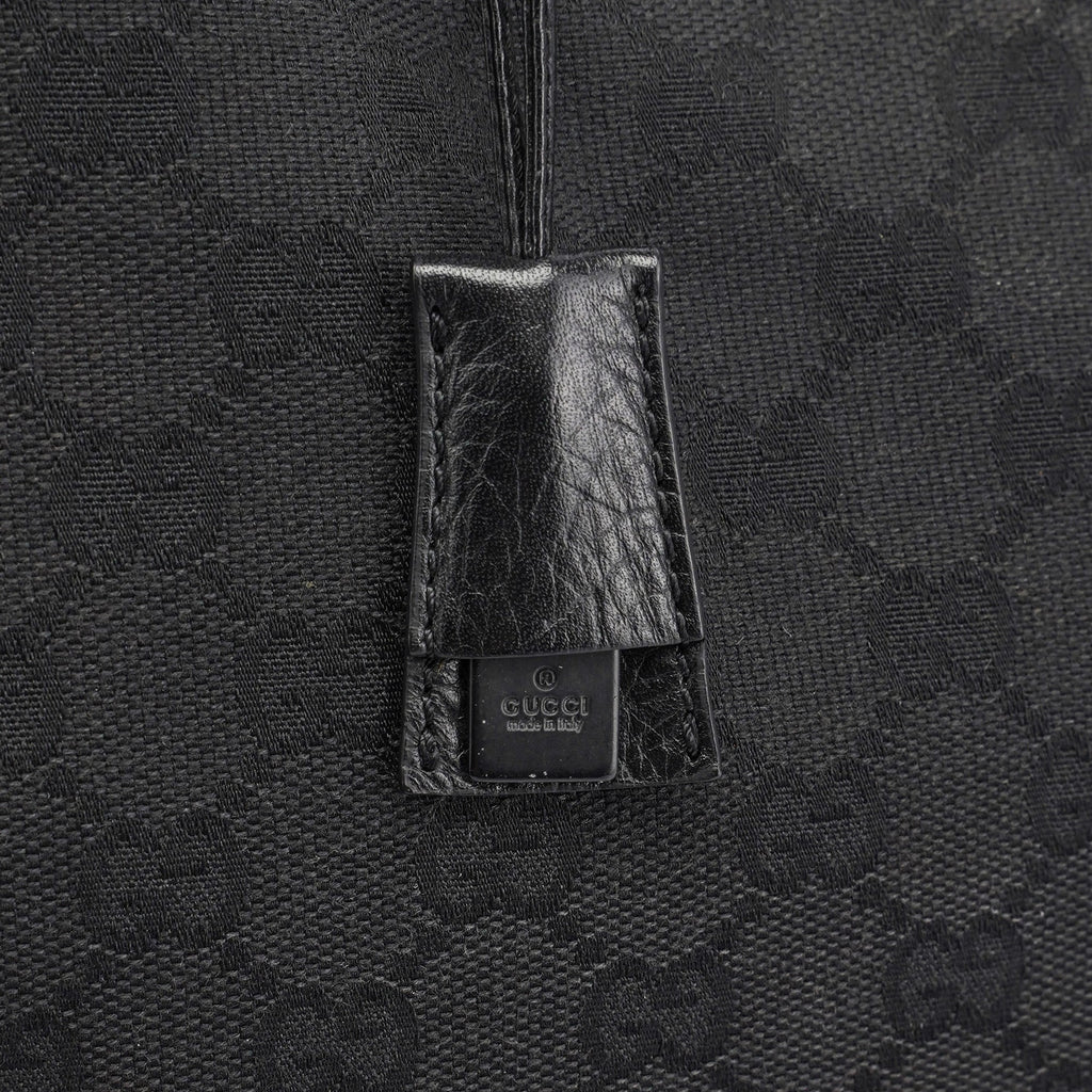 Black GG Wood Handle Shoulder Bag